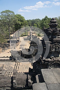 Angkor Watt - Ta Prohm temple ruin walls of the khmer city of angkor wat - State monument