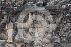 Angkor Watt - Ta Prohm temple ruin walls of the khmer city of angkor wat - State monument