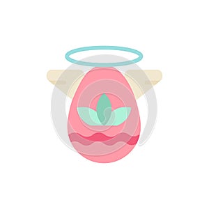 Angle, Celebration, Easter, Protractor  Flat Color Icon. Vector icon banner Template