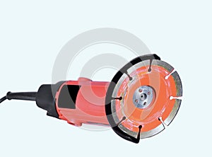 Angle grinder with circular saw blade