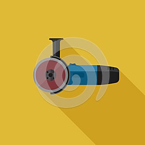 Angle grinder flat icon