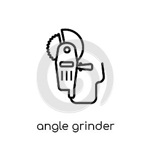 Angle grinder icon. Trendy modern flat linear vector Angle grind