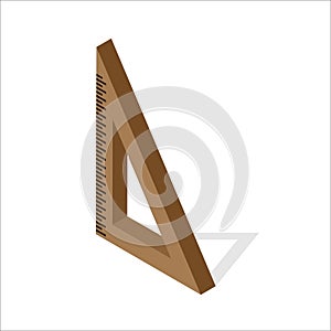 Angle ruler icon. Isometric of angle ruler vector icon for web design isolated on white background EPS