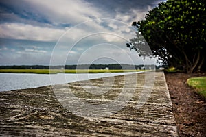 Angle View of Boardwalk and Inlet