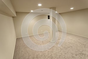 Angled Basement Interior