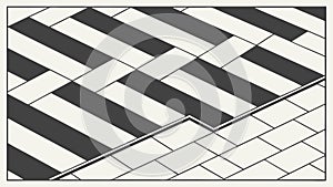 Angled Black and White Striped Pattern, Abstract Lines, vector design Generative AI