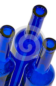 Angled Blue Bottles - Tops