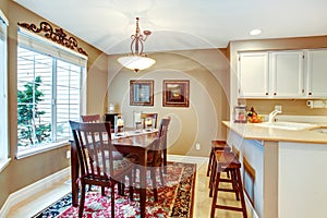 Angled cozy dining room photo