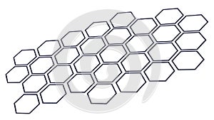 Angled Hexagon Pattern, Isometric Geometric Background, vector design Generative AI