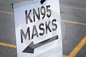 Angled KN95 mask poster