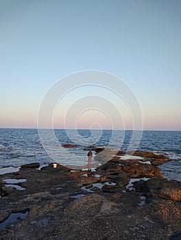 The angler at the beach