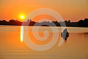 Angler on a boat