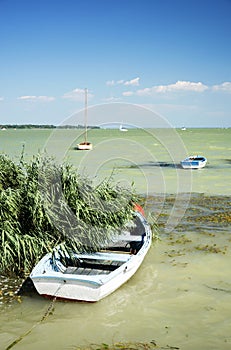 Angler boats at Lake Balaton