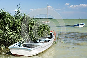 Angler boats at Lake Balaton