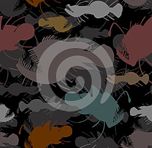 Angler Deep sea fish pattern seamless. Deep-sea fish background