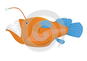 angler fish illustration isolated on a white background