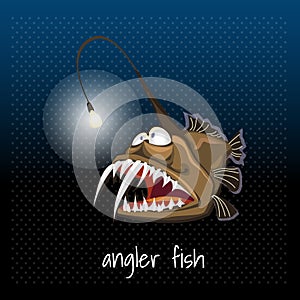 Angler fish with a lantern, monkfish, sea devil