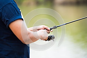 Angler man fishing