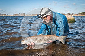 Angler releasing the fish