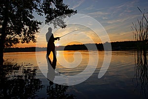 Angler silhouette