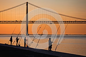 Angler at the Tagus river