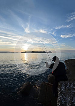 Angler in the wakayama Japan.