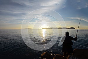 Angler in the wakayama Japan.