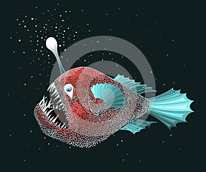 Anglerfish in color photo