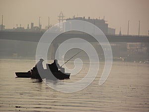 Anglers on the river