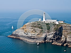 Anglesea wales coastal path sea view lighthouse