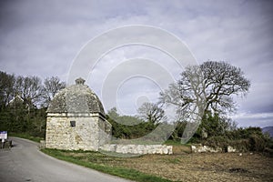 Anglesey landscape,old granary near monastery in Beaumaris.