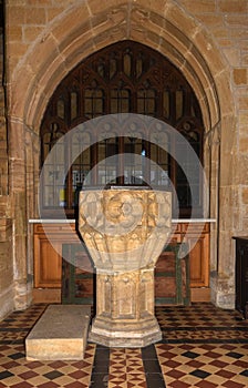 The Anglican Church of St Catherine at Montacute Font