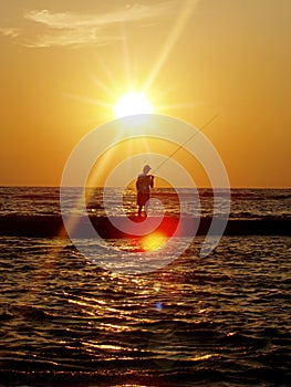 Angling on the sea photo