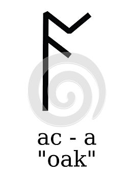 Futhorc Runes Letter of Ac A photo