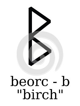 Futhorc Runes Letter of Beorc B