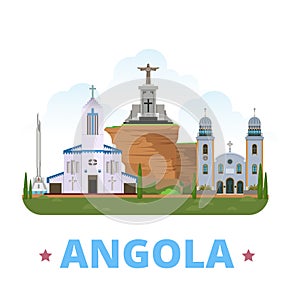 Angola country design template Flat cartoon style photo