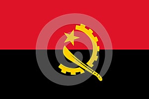 Angola flag vector.Illustration of Angola flag