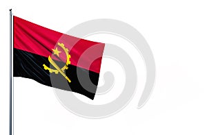 Angola national flag on white background.