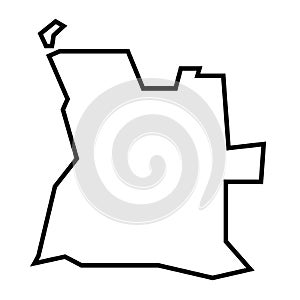 Angola vector country map thick outline icon