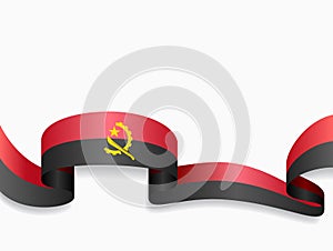 Angolan flag wavy abstract background. Vector illustration.