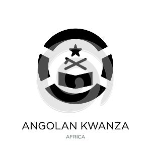 angolan kwanza icon in trendy design style. angolan kwanza icon isolated on white background. angolan kwanza vector icon simple