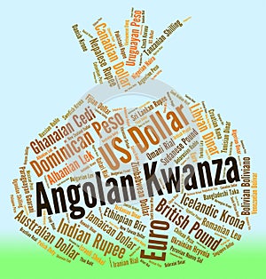Angolan Kwanza Shows Forex Trading And Coin photo