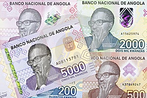 Angolan money - Kwanza a background