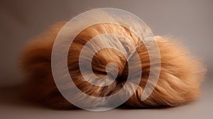 Angora In Medium Brown - A Captivating Image Of A Large Furry Ball