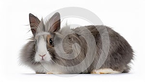 Angora Rabbit, isolated on a white background