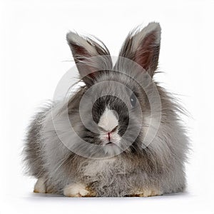 Angora Rabbit, isolated on a white background