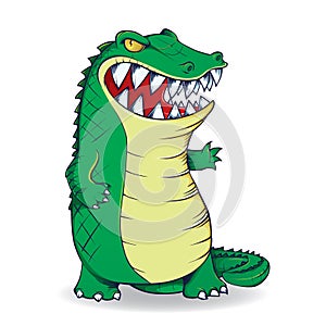 Angry alligator photo