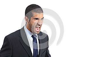 Angry arab business man shouting