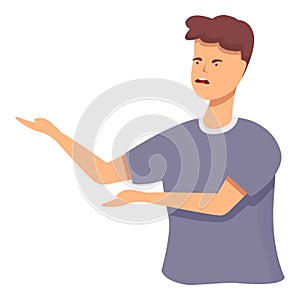 Angry argument icon cartoon vector. Irate problem