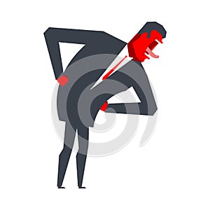 Angry Boss yelling. Office life. Businessman screaming. Vector i